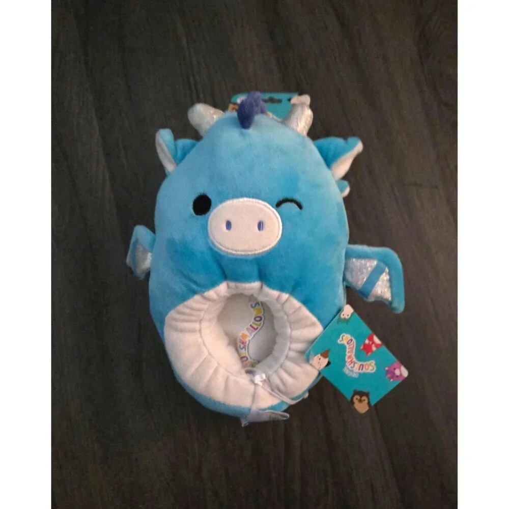 Squishmallow Tatiana the Dragon Ultra Soft Indoor Kids Slippers, Size 11/12‎